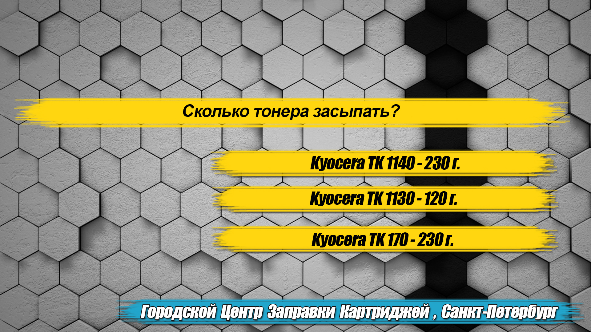 Требуемое количество тонера